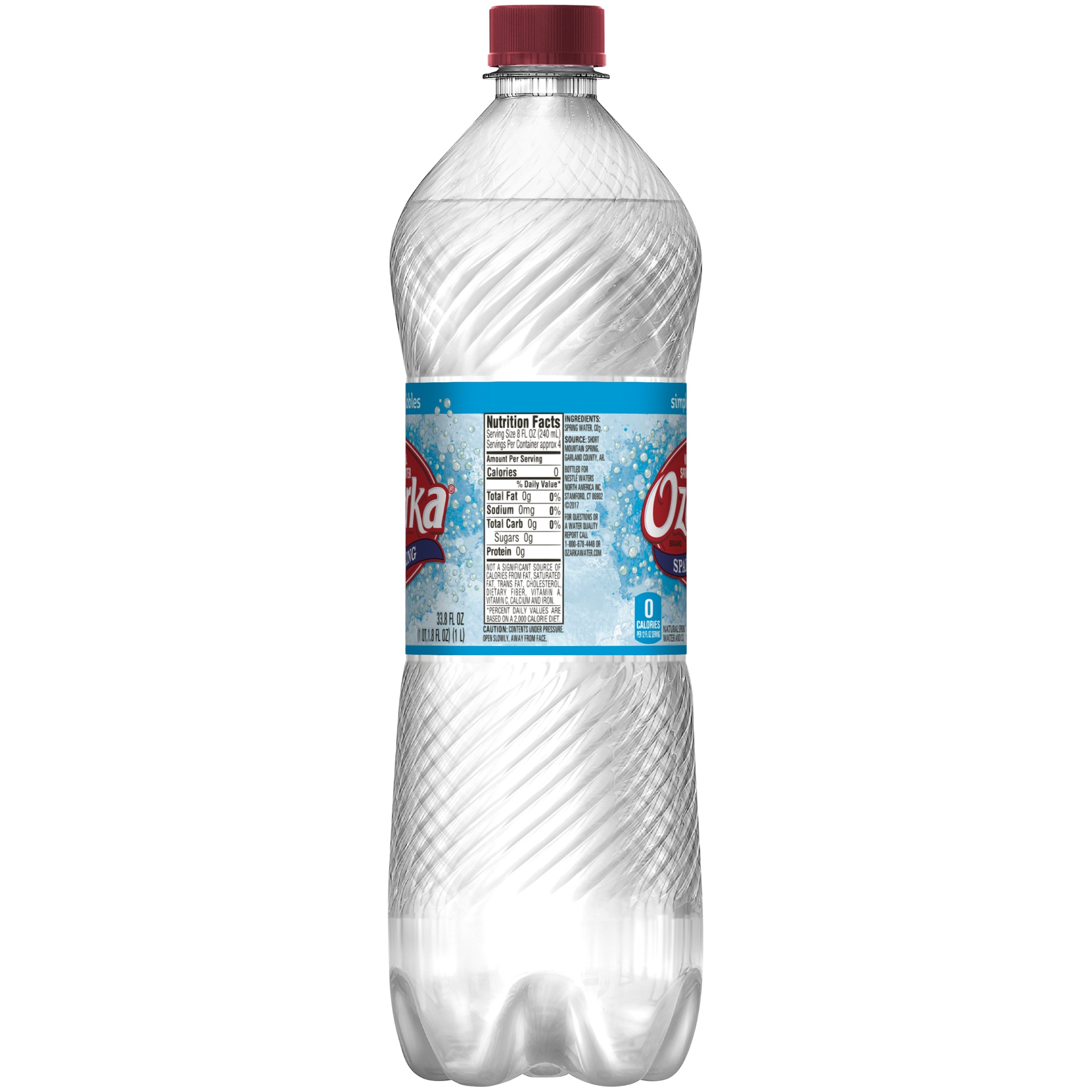 slide 3 of 6, Ozarka Sparkling Classic Water, 1 liter