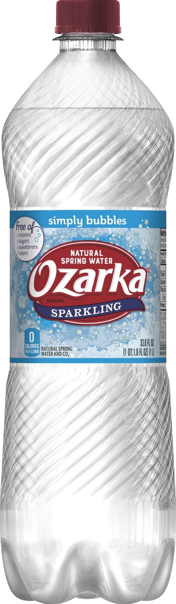 slide 3 of 6, Ozarka Sparkling Water, Simply Bubbles, 33.8 oz. Bottle, 33.8 oz