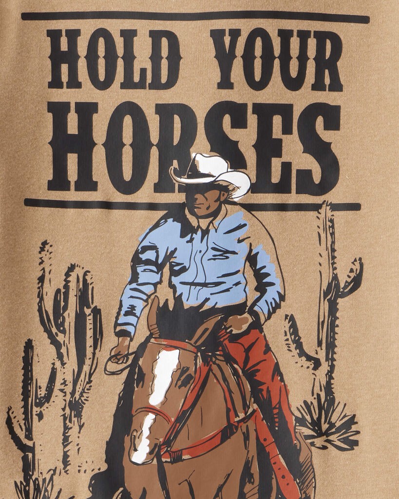 slide 2 of 3, Carter's Boys Western Print 100% Cotton Long-Sleeve Snug Fit 4-Piece Pajamas - Brown Brown 10, 4 pc