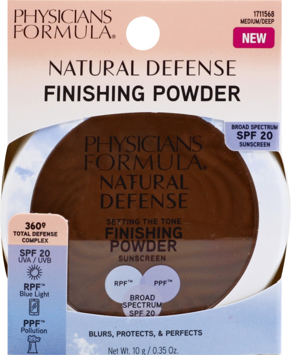 slide 3 of 11, Physicians Formula Natural Defense SPF 20 Medium/Deep 1711568 Finishing Powder 10 oz, 0.35 oz