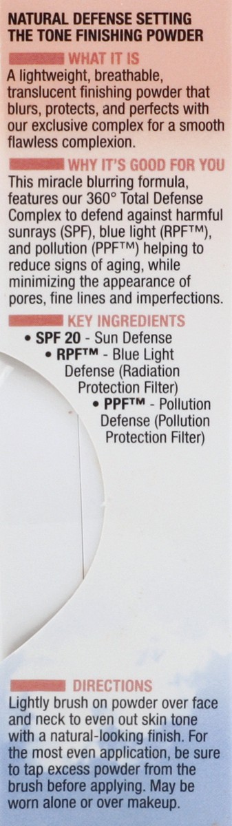 slide 11 of 11, Physicians Formula Natural Defense SPF 20 Medium/Deep 1711568 Finishing Powder 10 oz, 0.35 oz