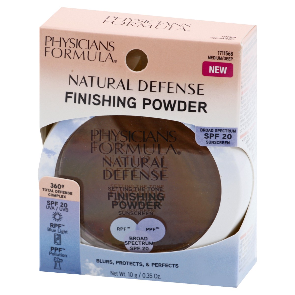 slide 7 of 11, Physicians Formula Natural Defense SPF 20 Medium/Deep 1711568 Finishing Powder 10 oz, 0.35 oz