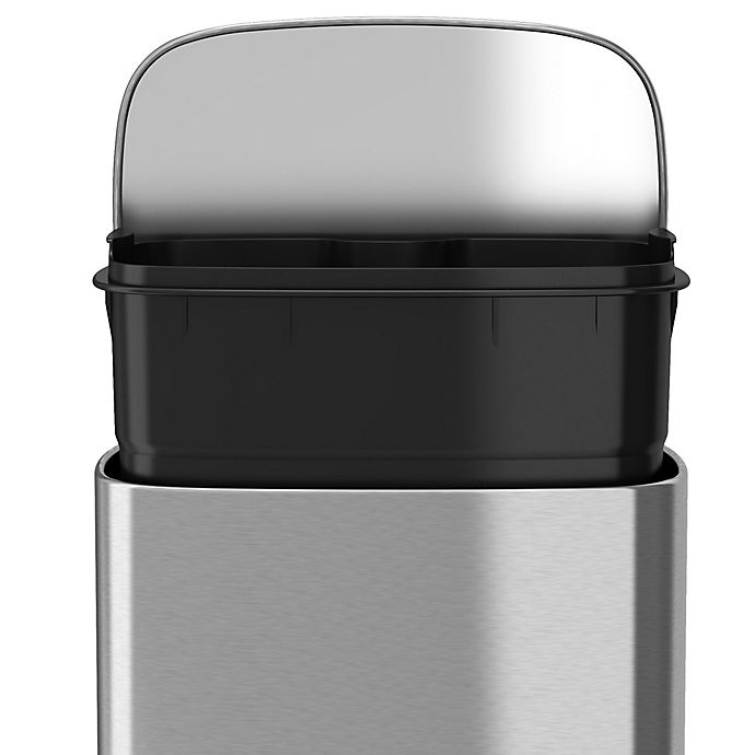 slide 3 of 4, halo Premium Stainless Steel Step Can, 8 gal
