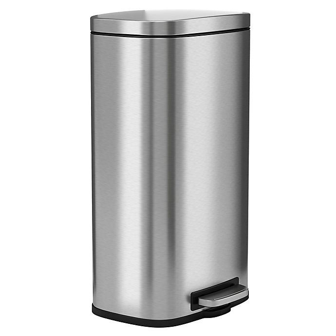 slide 1 of 4, halo Premium Stainless Steel Step Can, 8 gal