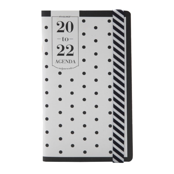 slide 1 of 5, See Jane Work Polka Dot Academic 24-Month Planner, 3-1/2'' X 6'', Black/White, July 2020 To June 2022, Sj101-021A, 1 ct