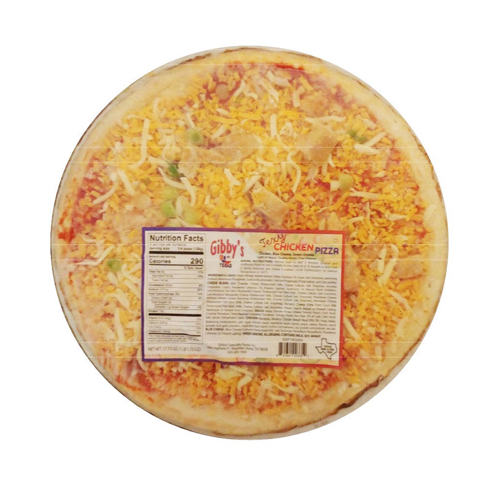 slide 1 of 1, Gibby's Pizza - Texy Chicken W/ Blue Cheese, 12 in