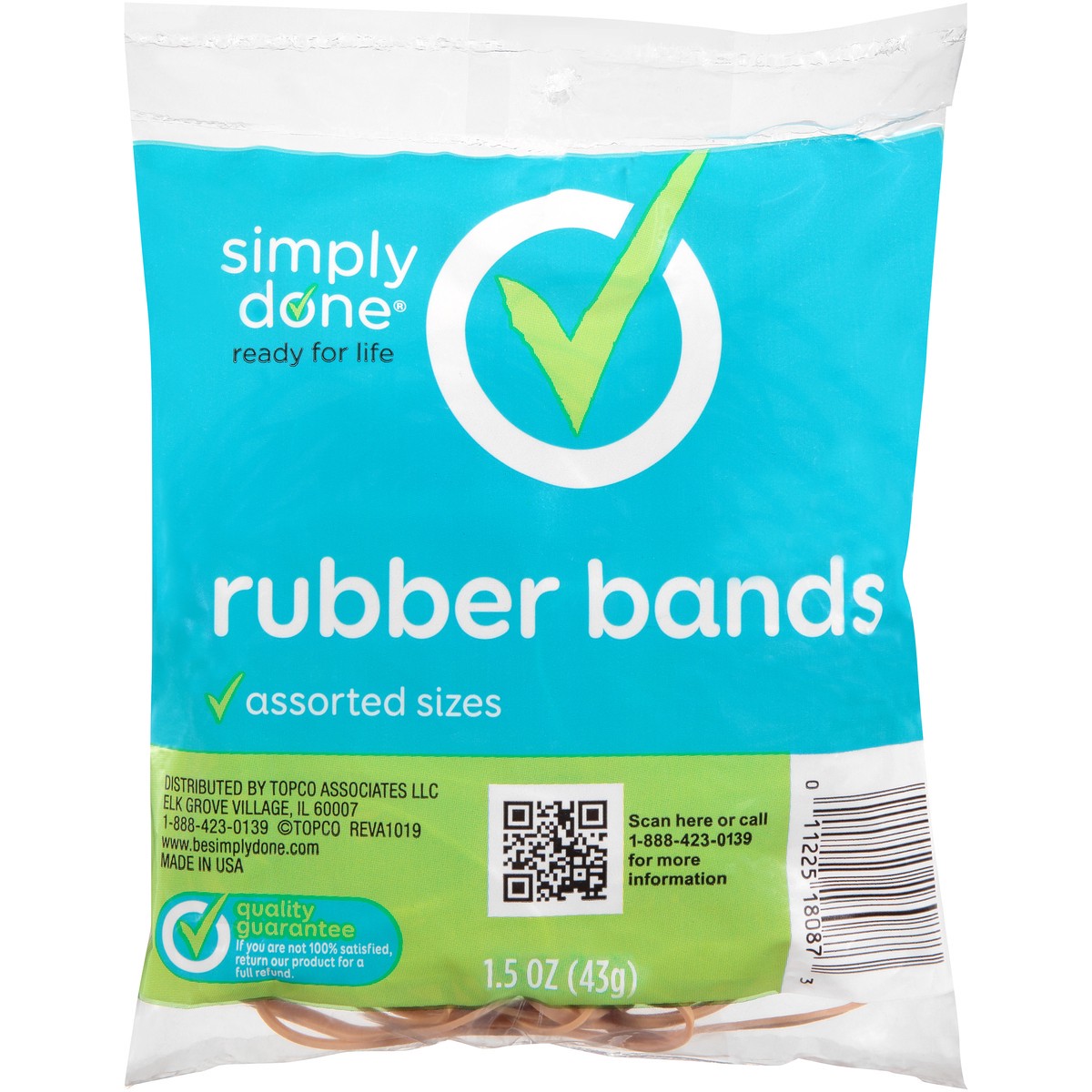 slide 1 of 9, Simply Done Rubber Bands, 1.5 oz