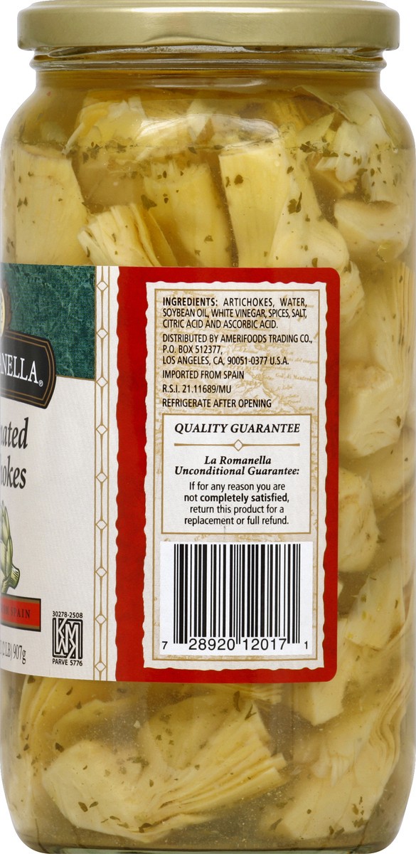 slide 2 of 8, La Romanella Quartered Artichoke Hearts, 32 oz