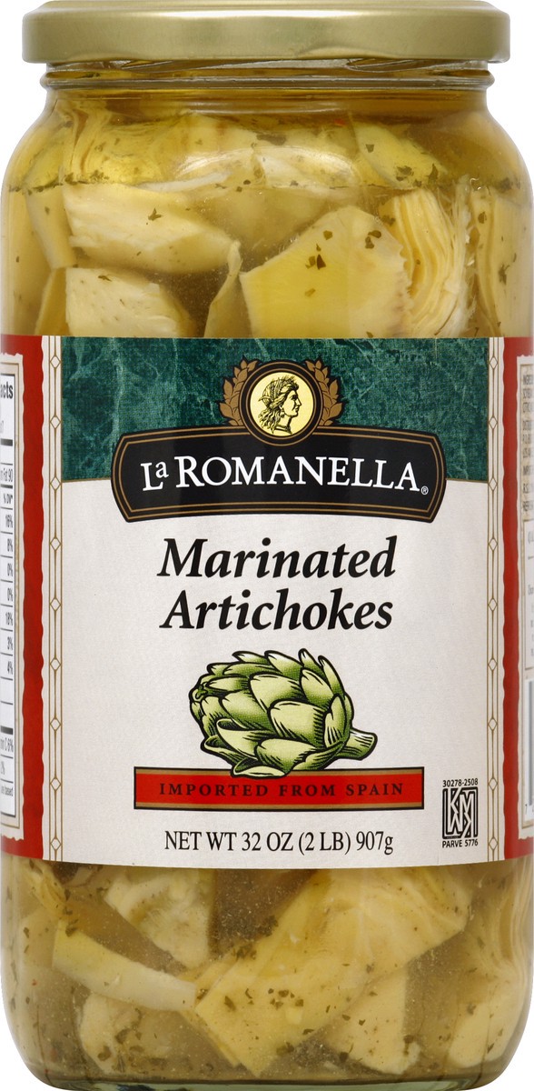 slide 1 of 8, La Romanella Quartered Artichoke Hearts, 32 oz