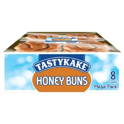 Tastykake Delicious Glazed Honey Buns 8 Individually Wrapped Buns