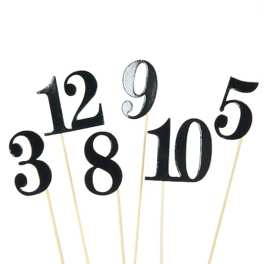 slide 1 of 3, 1-12 Black Table Numbers By Celebrate It, 9 in