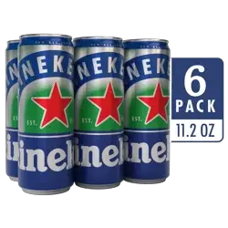 Heineken 0.0 Non-Alcoholic Beer, 6 Pack, 11.2 fl oz Cans
