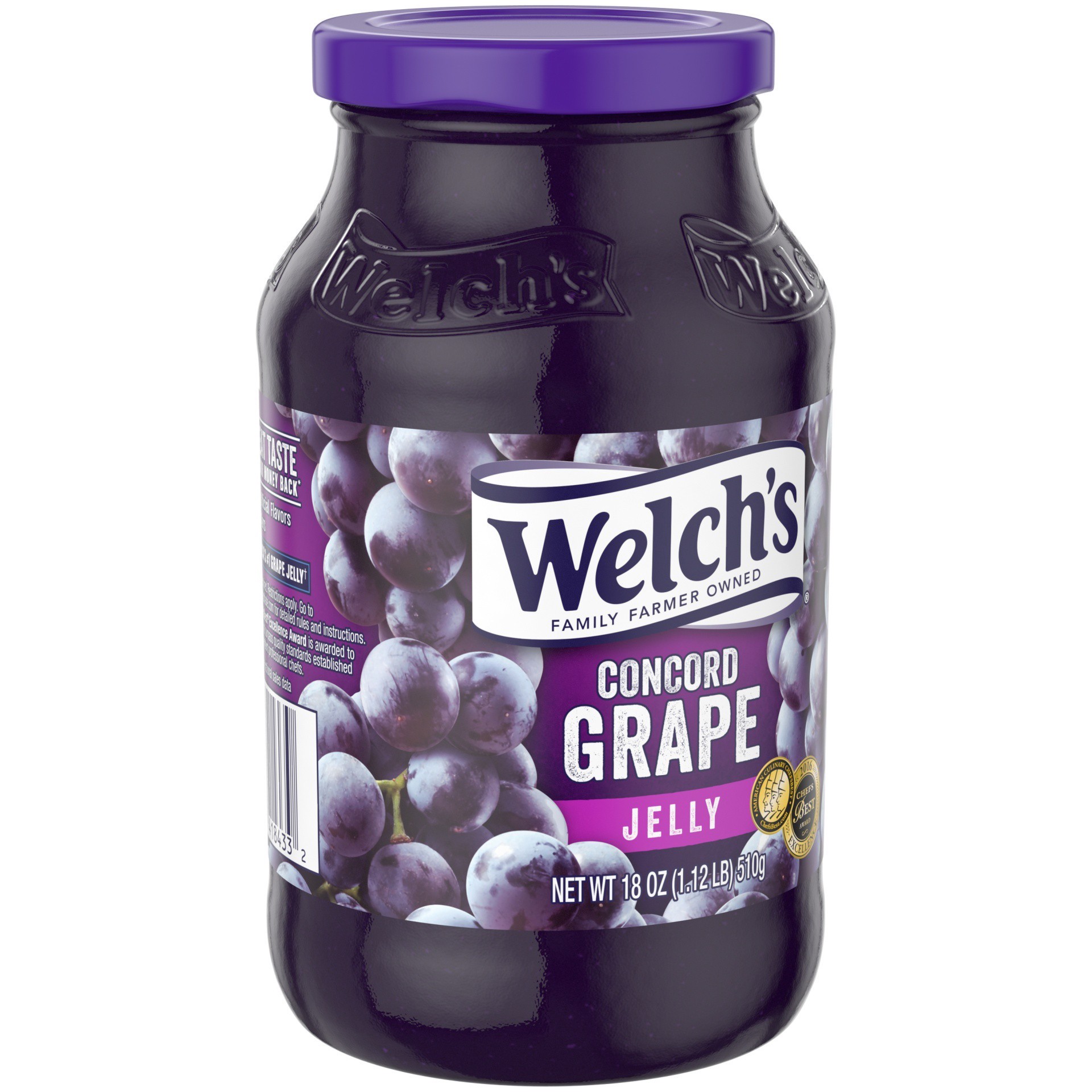 slide 1 of 1, Welch's Concord Grape Jelly, 18 oz