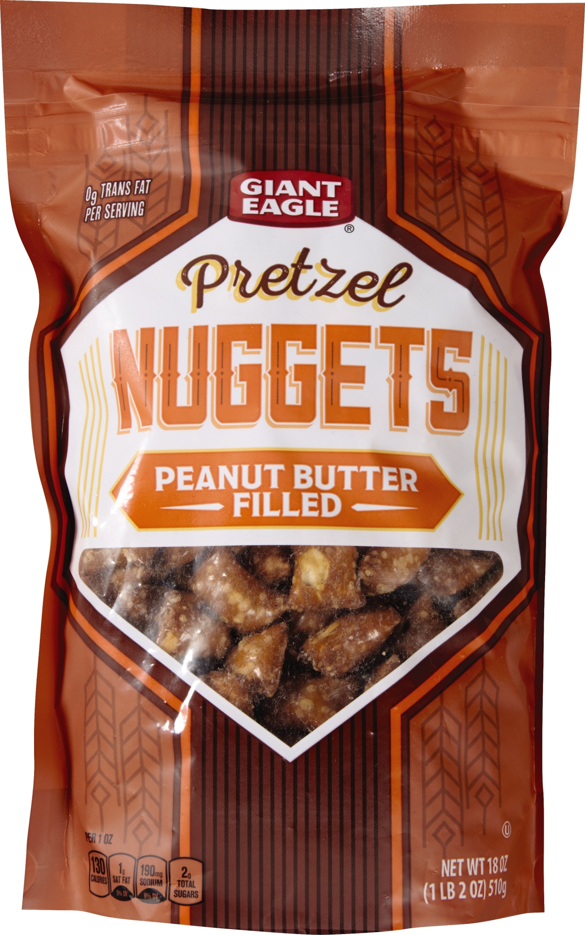 slide 1 of 1, Giant Eagle Peanut Butter Filled Pretzel Nuggets, 18 oz