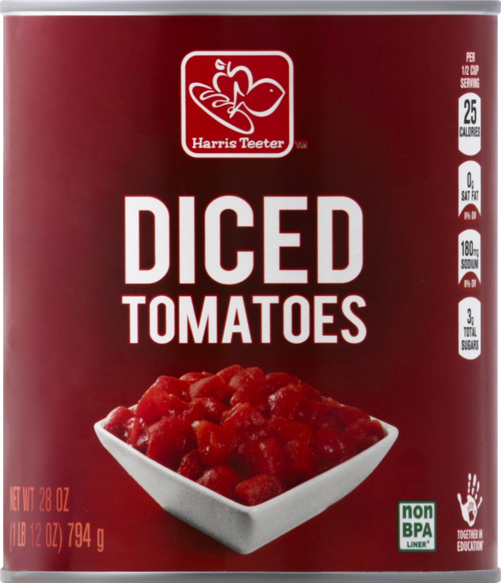 slide 5 of 10, Harris Teeter Diced Tomatoes, 28 oz
