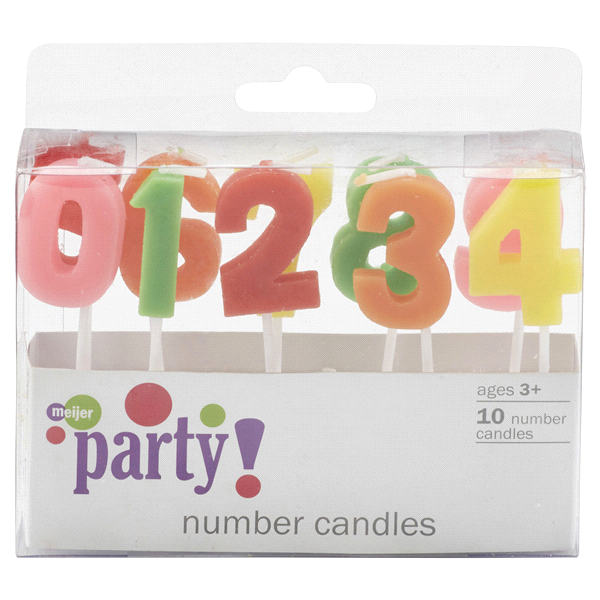 slide 1 of 1, Meijer Birthday Candles, Number Picks, 1 ct