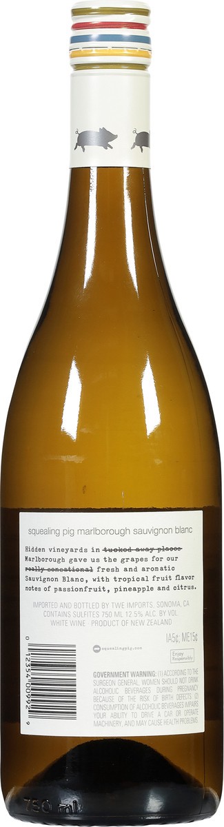 slide 6 of 11, Squealing Pig Marlborough Sauvignon Blanc White Wine 750ml, 750 ml