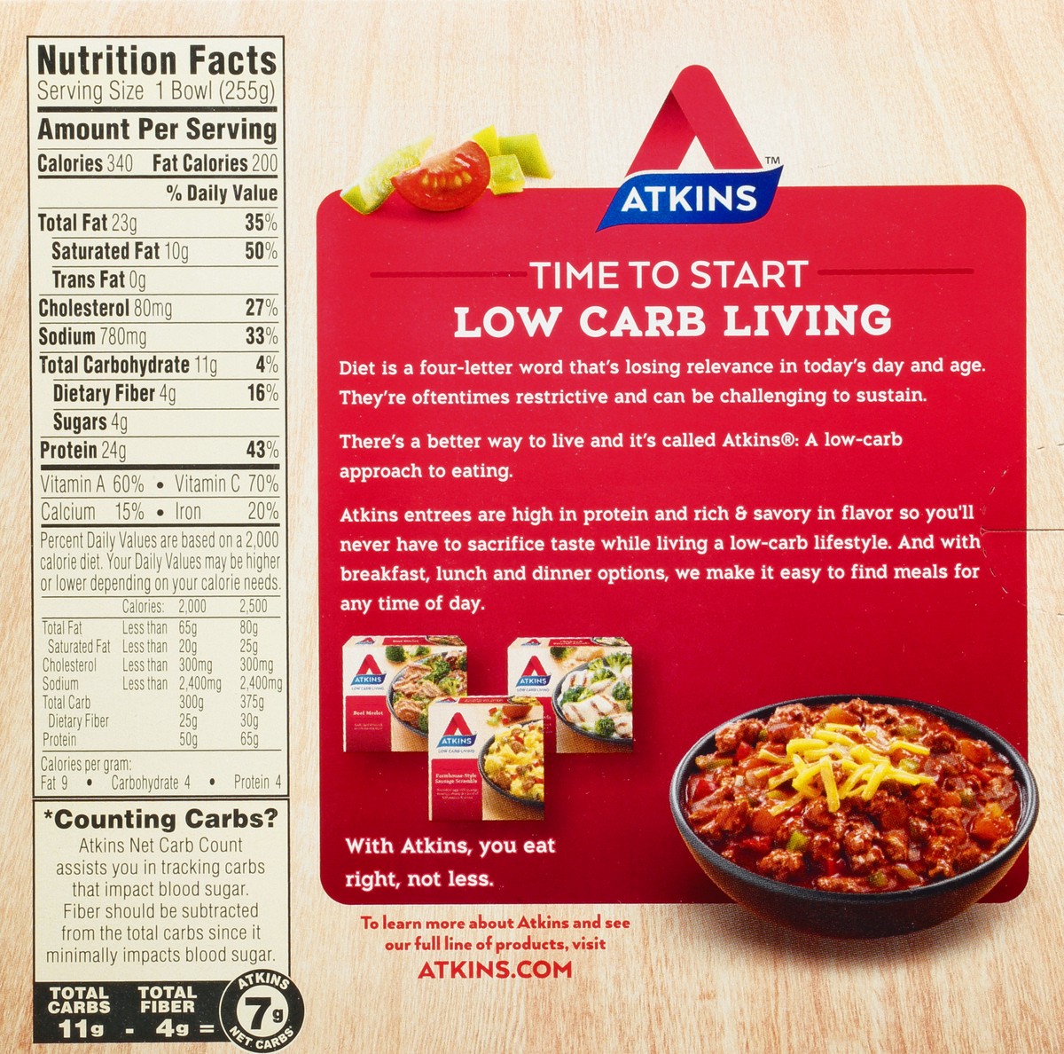 slide 10 of 13, Atkins Chili Con Carne, 9 oz