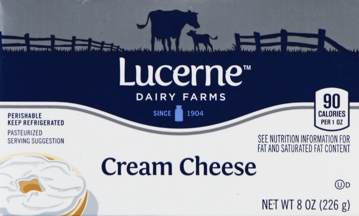 slide 2 of 4, Lucerne Dairy Farms Lucerne Cream Cheese, 8 oz