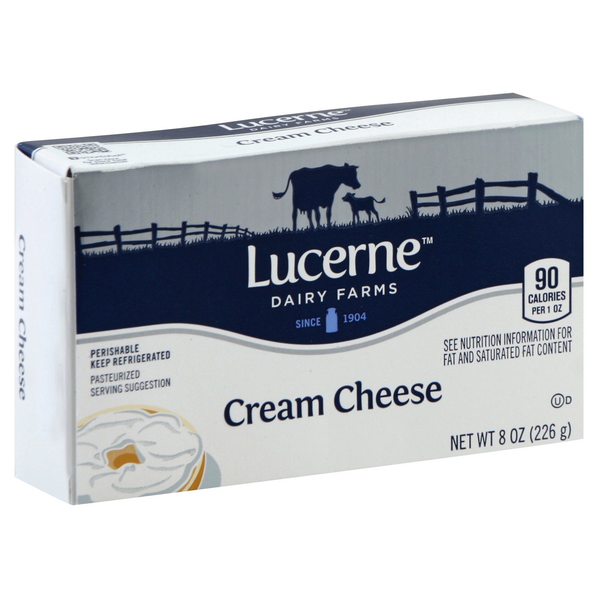 slide 1 of 4, Lucerne Dairy Farms Lucerne Cream Cheese, 8 oz