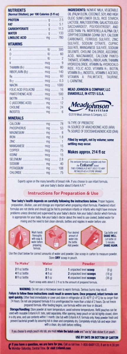 slide 3 of 9, Enfamil AR 0-12 Months Super-Saver Refill Pack Infant Formula 2 ea, 2 ct