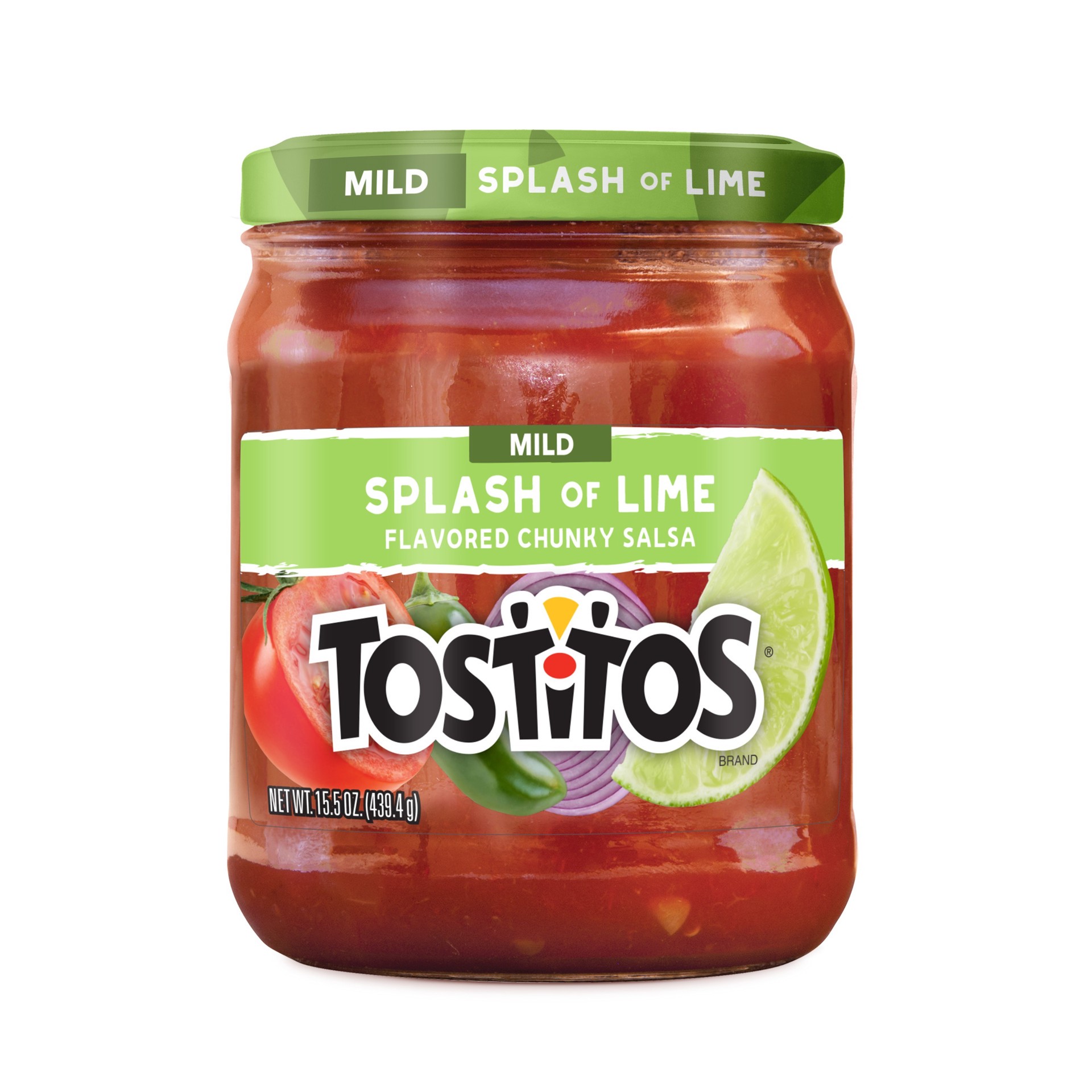 slide 1 of 3, Tostitos Mild Chunky Salsa Splash of Lime Flavored 15.5 Oz, 15.5 oz