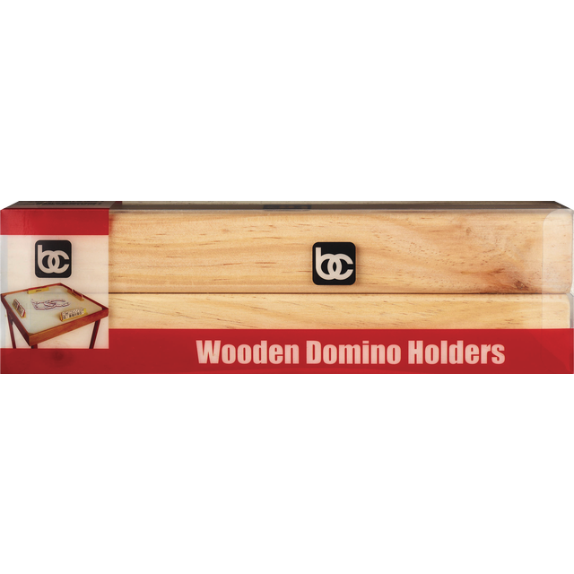 slide 1 of 1, BC Domino Holders Wooden, 4 pc