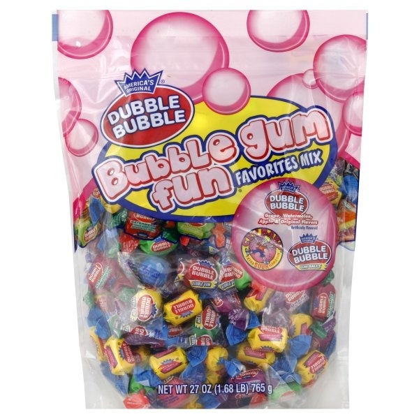slide 1 of 1, Dubble Bubble Bubble Gum Fun, Favorites Mix, 27 oz; 1.68 lb; 765 gram