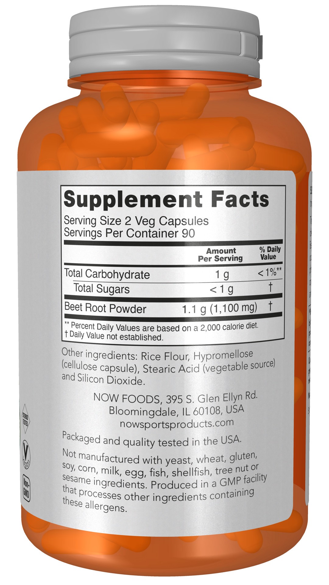 slide 2 of 5, NOW Beet Root - 180 Veg Capsules, 180 ct