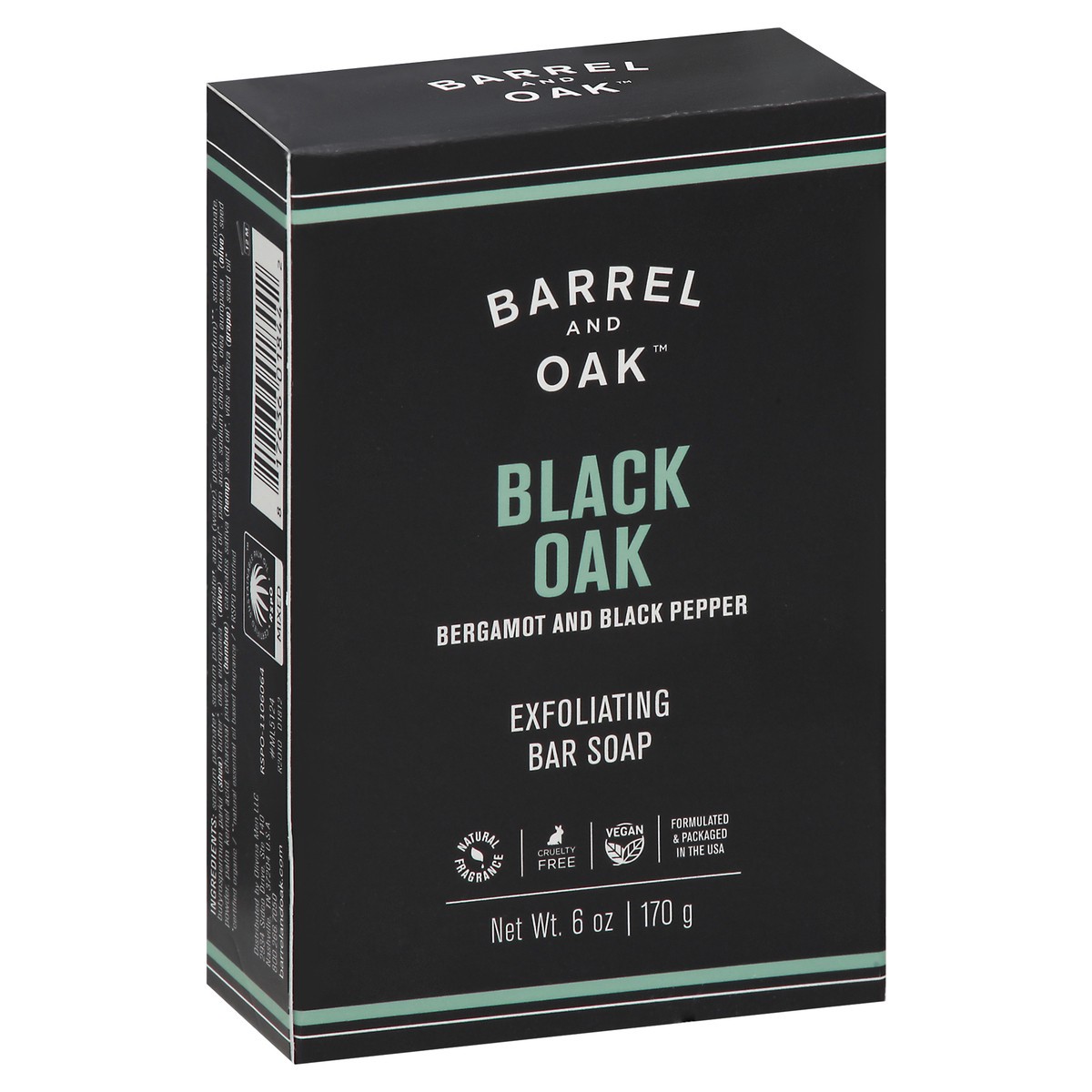 slide 8 of 9, Barrel and Oak Exfoliating Black Oak Bar Soap 6 oz, 1 ct