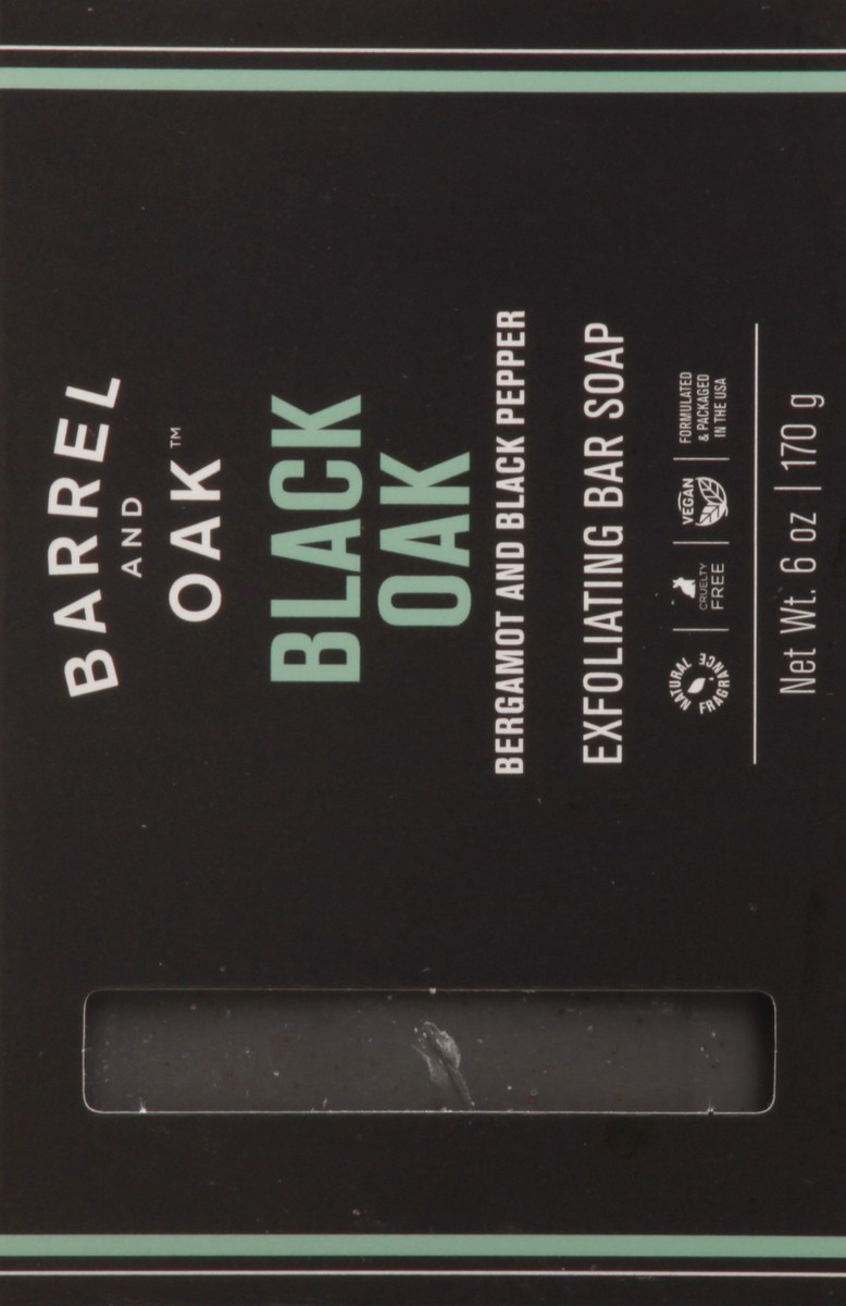 slide 7 of 9, Barrel and Oak Exfoliating Black Oak Bar Soap 6 oz, 1 ct