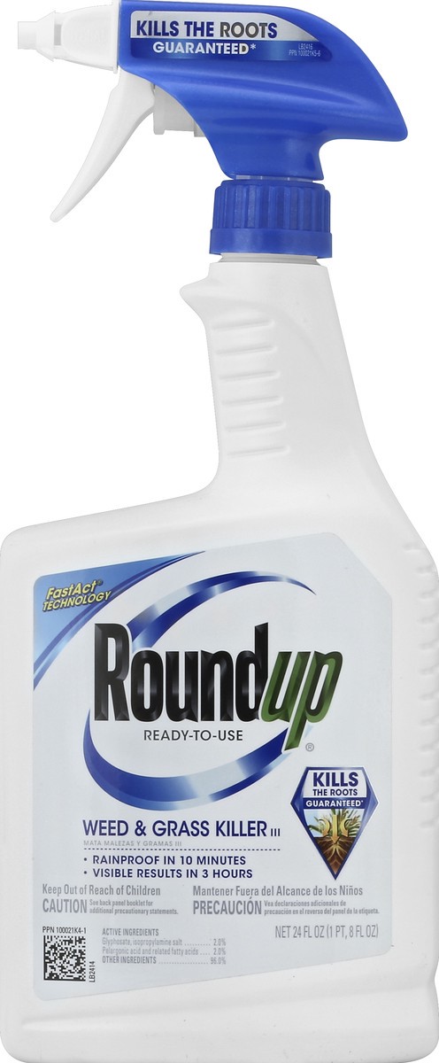 slide 2 of 3, Roundup Weed & Grass Killer, 24 oz
