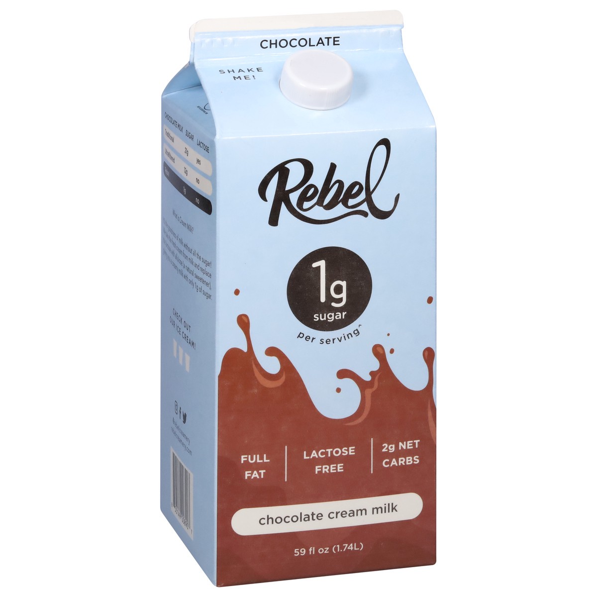 slide 3 of 9, Rebel Milk, Cream, Chocolate, 59 fl oz