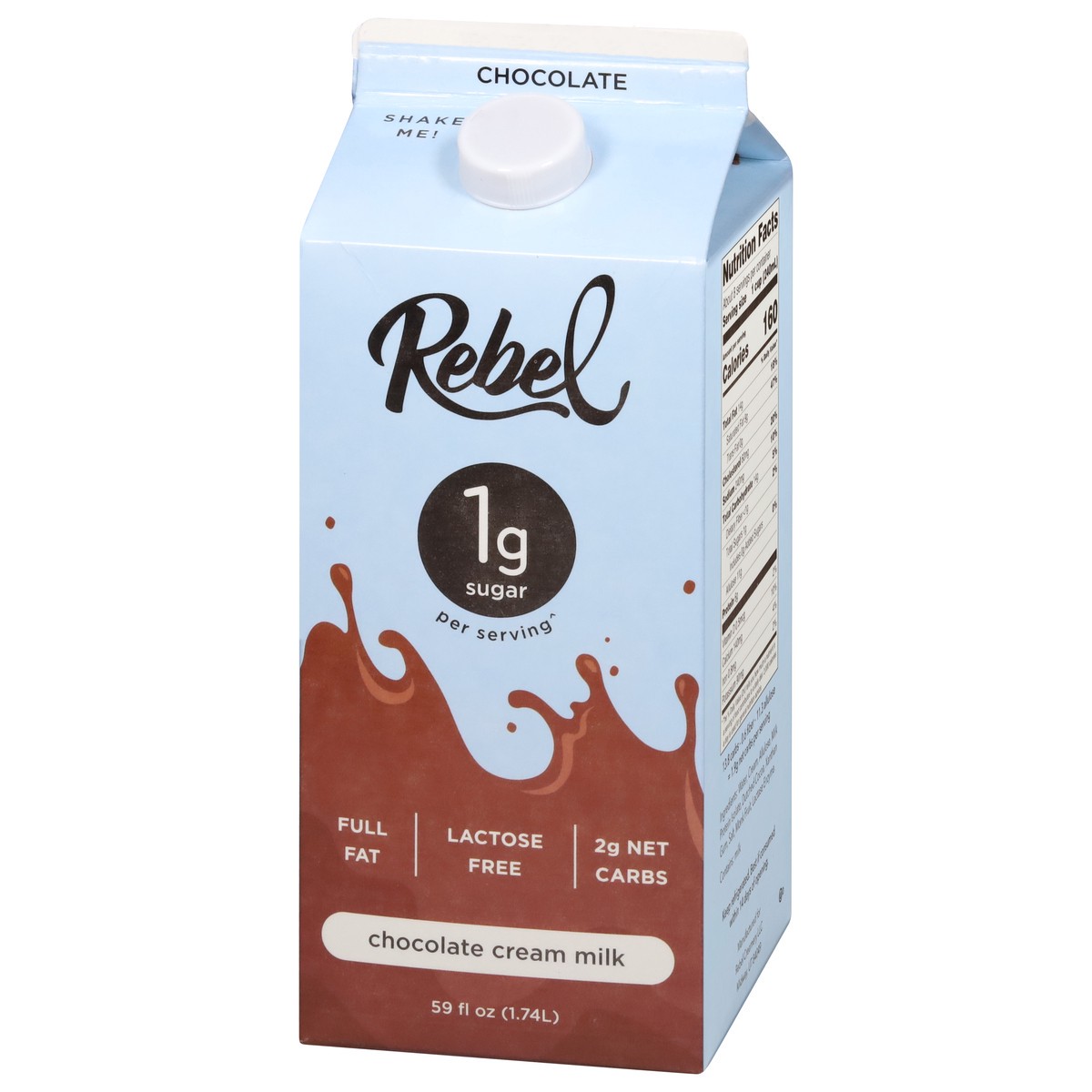 slide 4 of 9, Rebel Milk, Cream, Chocolate, 59 fl oz