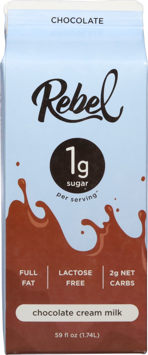 slide 9 of 9, Rebel Milk, Cream, Chocolate, 59 fl oz