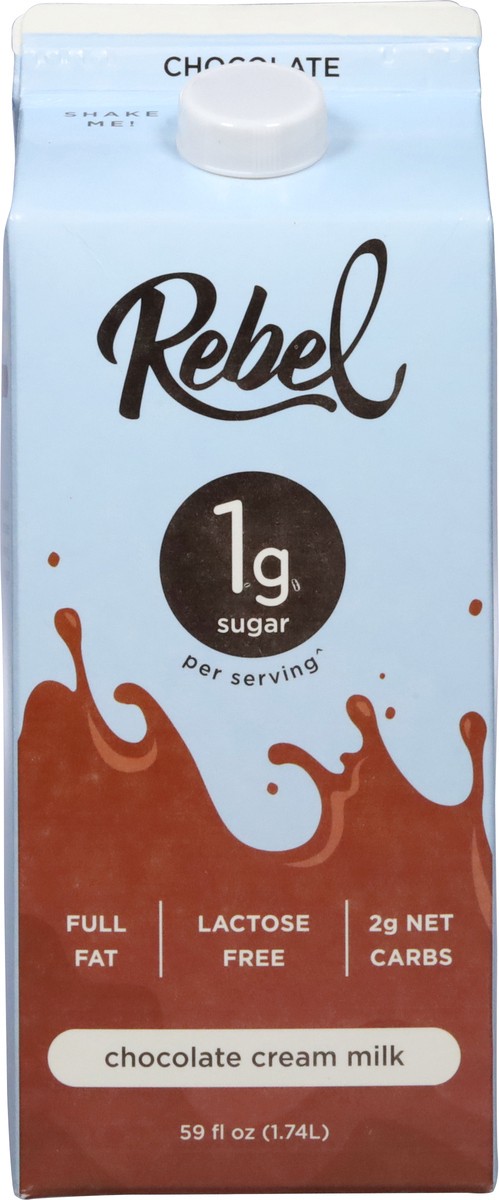 slide 7 of 9, Rebel Milk, Cream, Chocolate, 59 fl oz