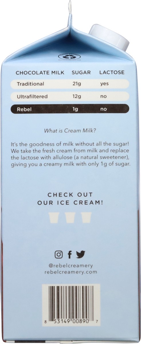slide 5 of 9, Rebel Milk, Cream, Chocolate, 59 fl oz