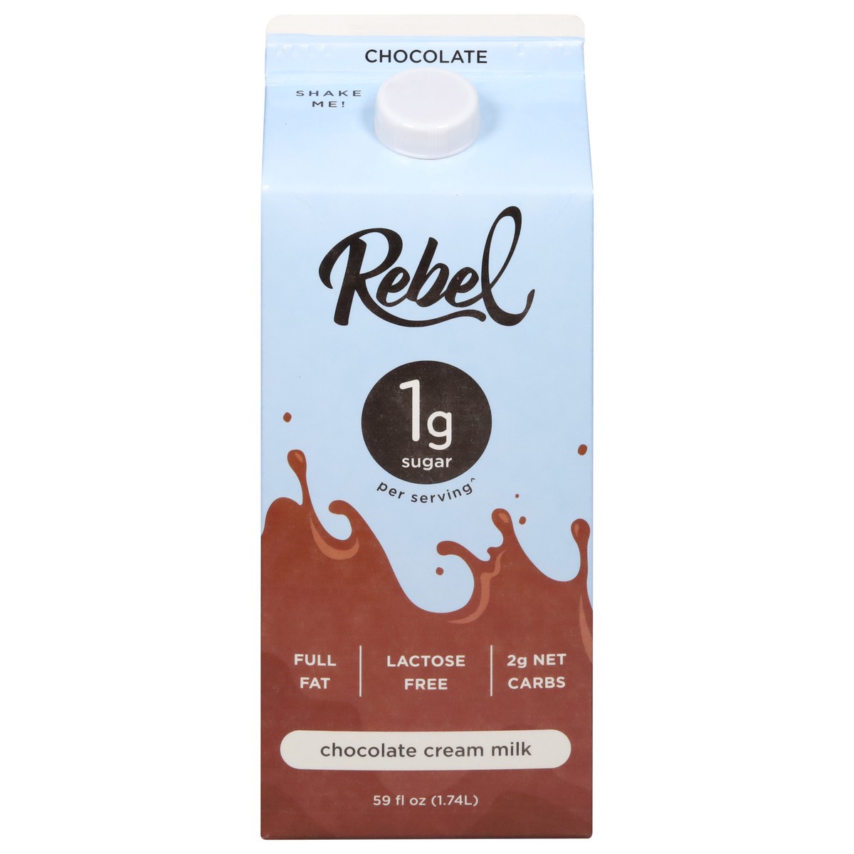 slide 1 of 9, Rebel Milk, Cream, Chocolate, 59 fl oz