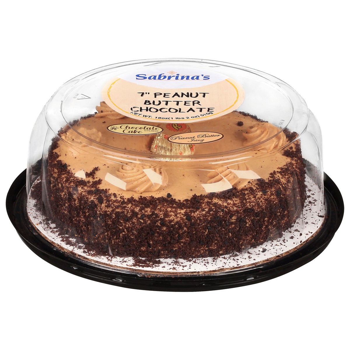 slide 4 of 13, Sabrina's Peanut Butter Chocolate Cak, 18 oz