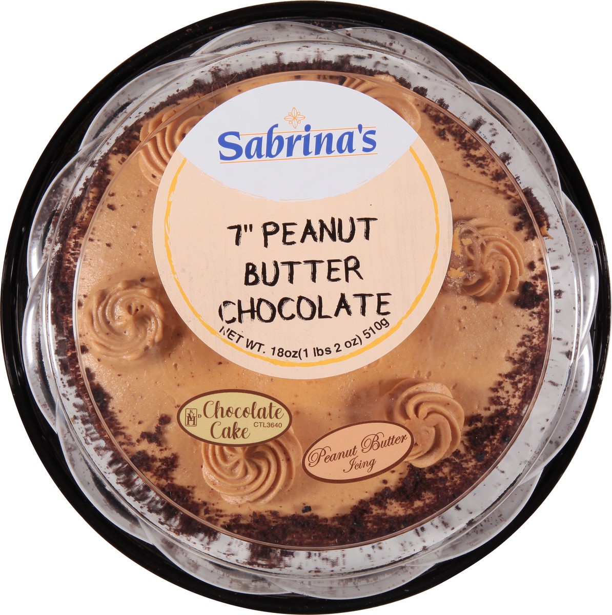 slide 2 of 13, Sabrina's Peanut Butter Chocolate Cak, 18 oz