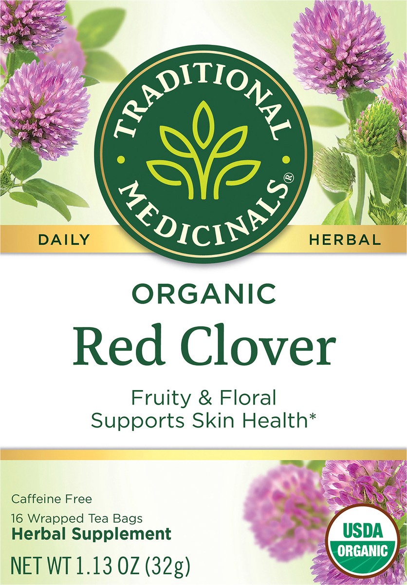 slide 4 of 6, Traditional Medicinals Organic Red Clover Tea, 16 ct