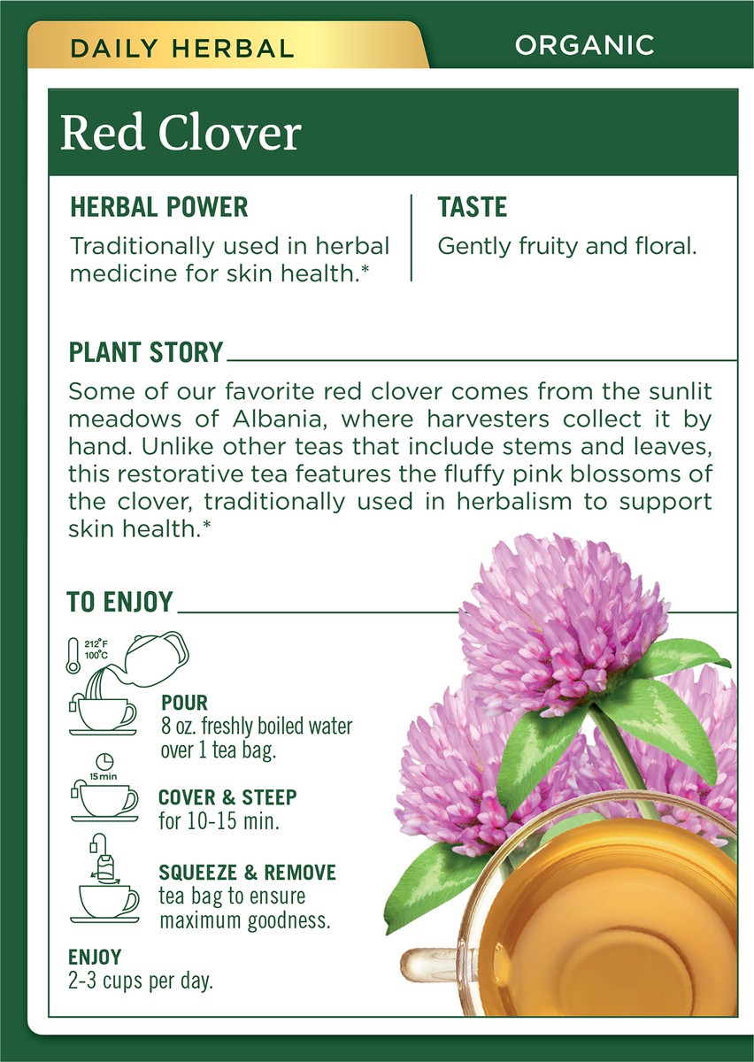 slide 5 of 6, Traditional Medicinals Organic Red Clover Tea, 16 ct