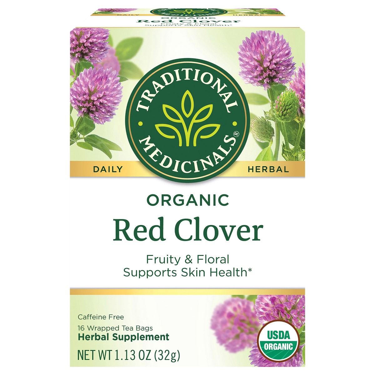 slide 6 of 6, Traditional Medicinals Organic Red Clover Tea, 16 ct