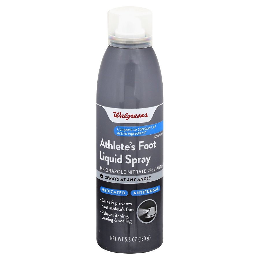 slide 1 of 5, Walgreens Medicated Antifungal Athlete's Foot Liquid Spray, 5.3 oz