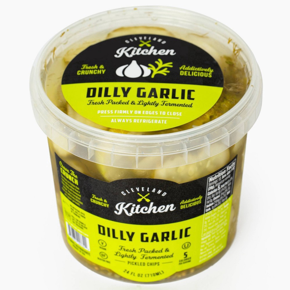 slide 10 of 11, Cleveland Kitchen Dilly Garlic Pickle Chips - 24 fl oz, 24 fl oz
