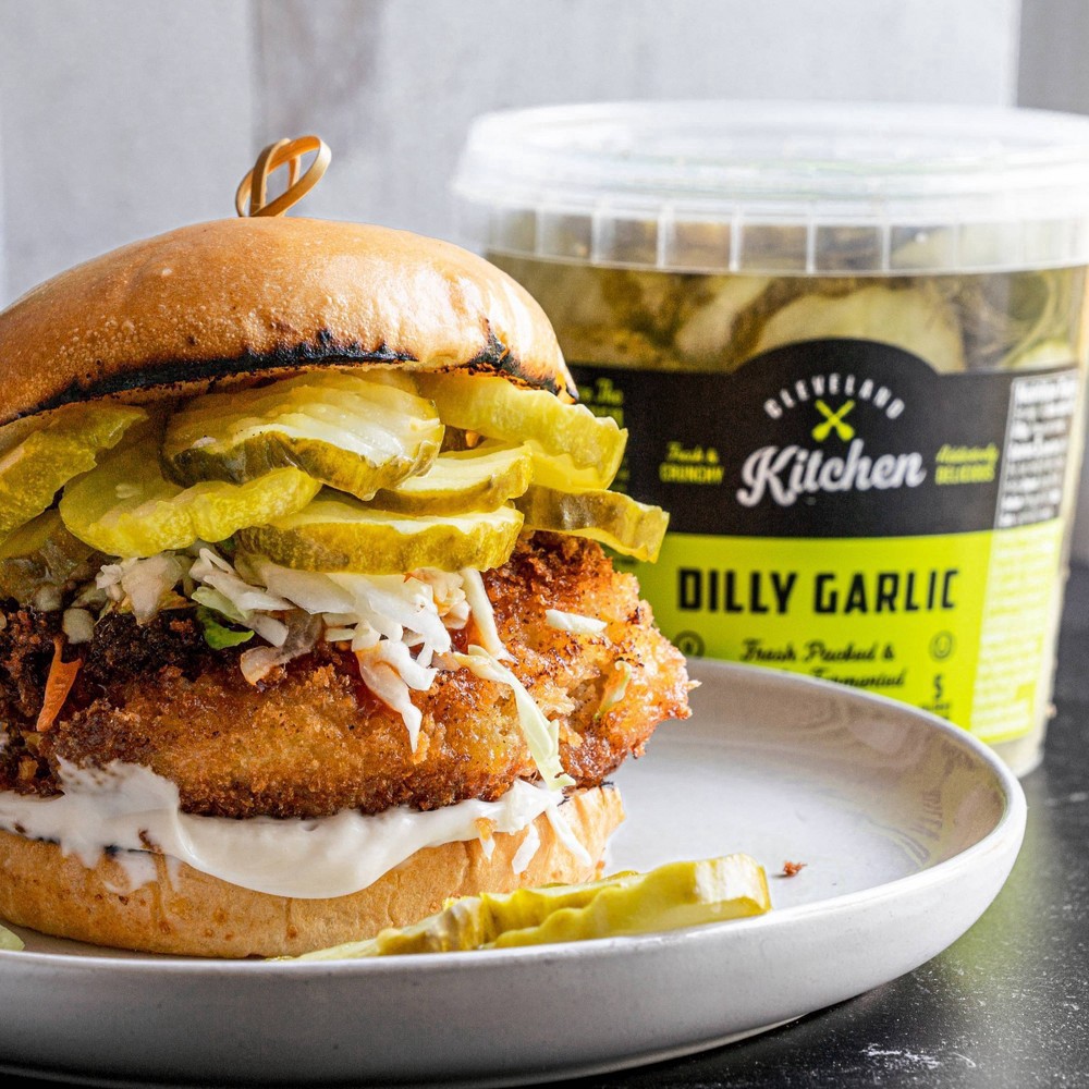 slide 4 of 11, Cleveland Kitchen Dilly Garlic Pickle Chips - 24 fl oz, 24 fl oz