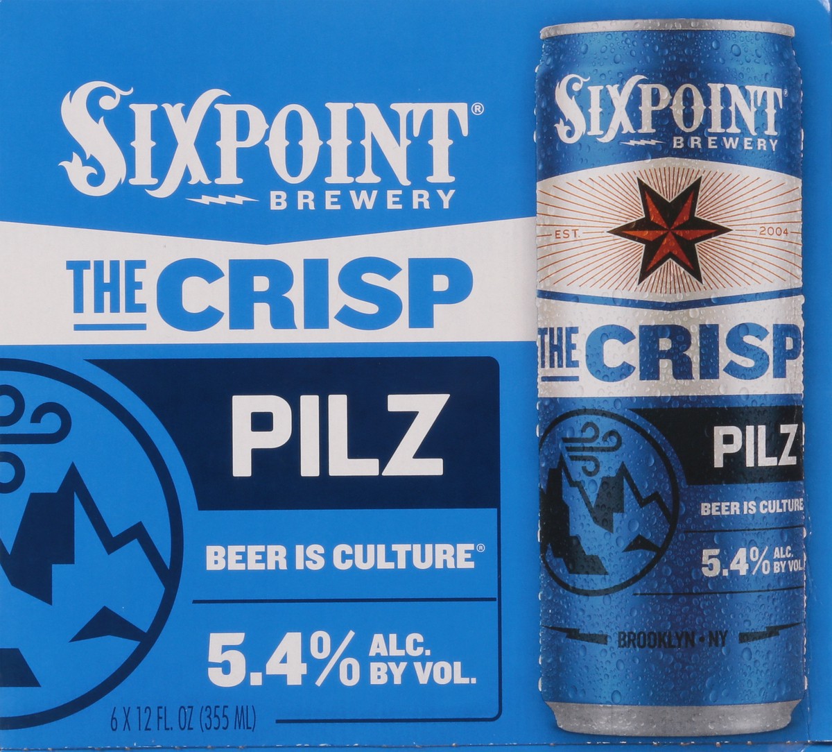 slide 7 of 11, Sixpoint Brewery The Crisp Pilz Beer 6 - 12 fl oz Cans, 6 ct; 12 fl oz