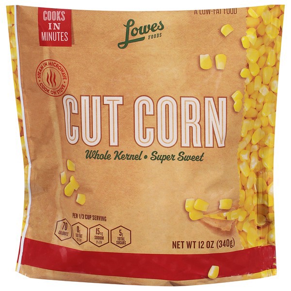 slide 1 of 1, Lowes Foods Super Sweet Whole Kernel Cut Corn, 12 oz