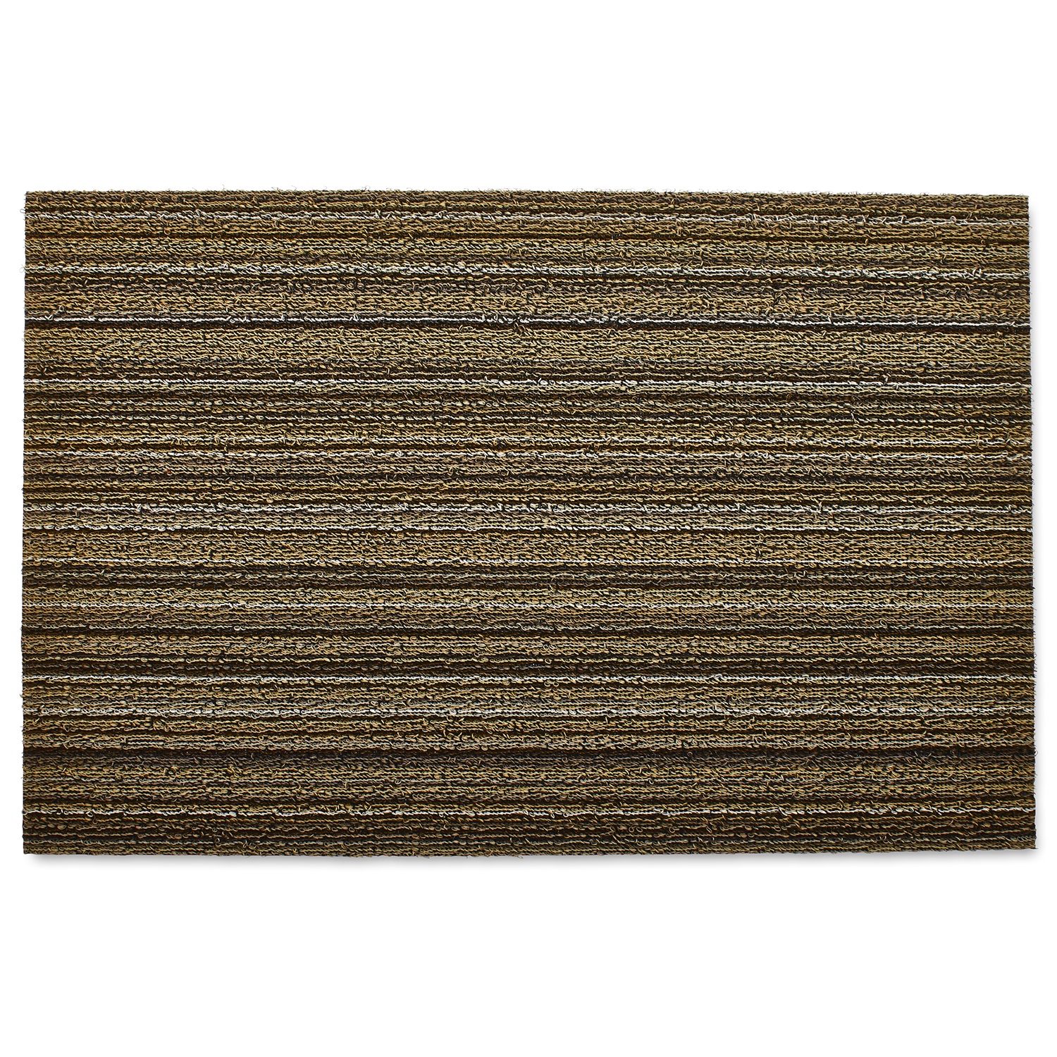 slide 1 of 1, Chilewich Skinny Stripe Shag Doormat, Mushroom, 1 ct