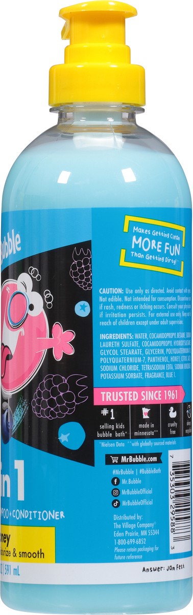 slide 2 of 9, Mr. Bubble 3 in 1 Berry Smooth Body Wash + Shampoo + Conditioner +Honey 20 fl oz, 20 oz
